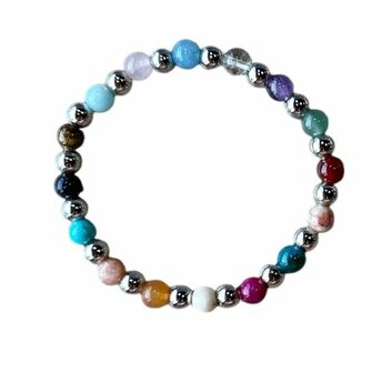 Setje met ring 3 mm (18 cm) en armband 6 mm (maat naar keuze)