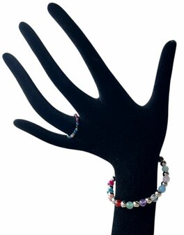 Setje met ring 3 mm (18 cm) en armband 6 mm (maat naar keuze)