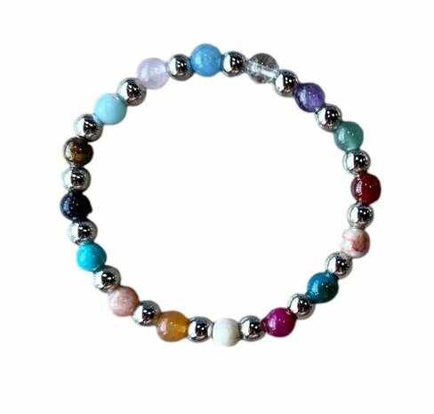Setje met ring 3 mm (18 cm) en armband 6 mm (maat naar keuze)