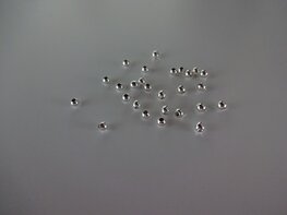 Metalen kralen verzilverd 3mm