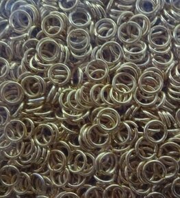 Metalen open ringetjes goudgekleurd 5mm