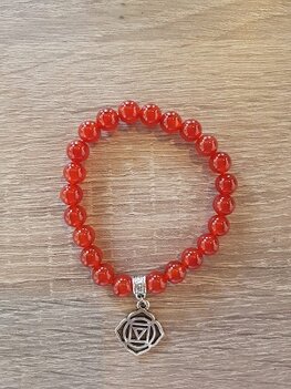 Dames armband Chakra Carneool