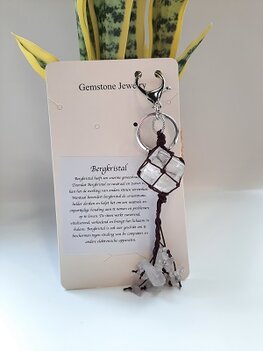 Sleutelhanger natuursteen Bergkristal