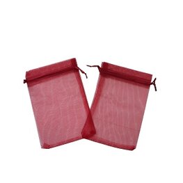 Organza zakjes bordeau