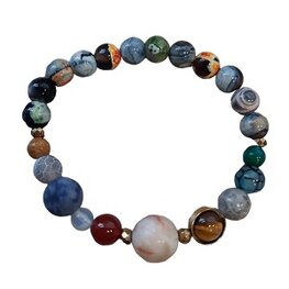 Zonnestelsel armband van natuursteen