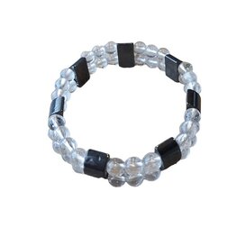 Bergkristal met Hematiet natuurstenen armband