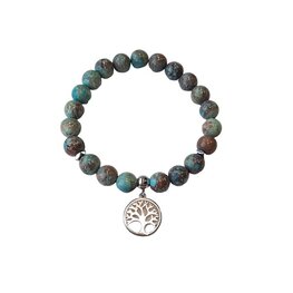 Picasso Jaspis dames armband met Tree of Life bedel