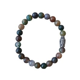 Indiaas Agaat met Boeddha heren armband
