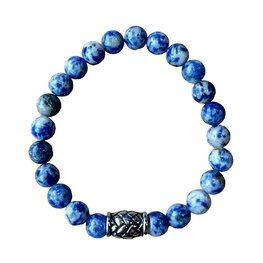 Heren armband Sodaliet natuursteen