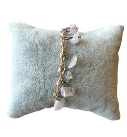 Armband met Rozenkwarts split natuursteen