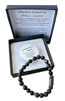 Heren armband met Viking kraal