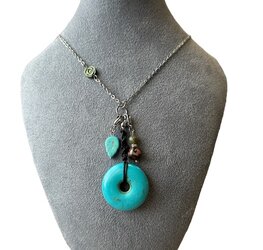 Ketting Bi schijf van Turquoise