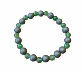 Dames armband met Aventurijn en Hematiet