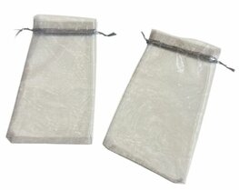 Grote organza zakken grijs