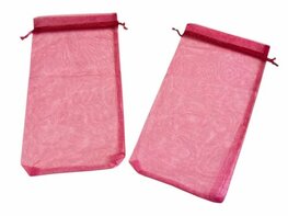 Fuchsia organza zakken