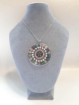 Mandala ketting Indiaas Agaat