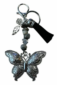 Vlinder met natuursteen Toermalijn Kwarts