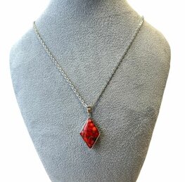 Ketting met natuursteen Koraal