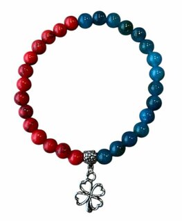 Armband met rode Howliet en Apatiet