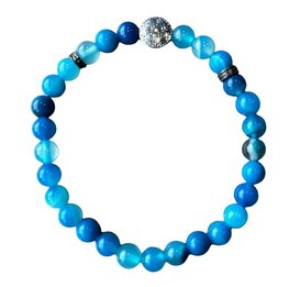 Bandagaat dames armband met Flower of Life kraal