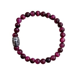 Fuchsia Tijgeroog dames armband