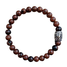 Dames armband met Mahonie Obsidiaan natuursteen