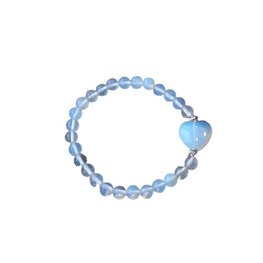 Dames armband Opaliet met hart