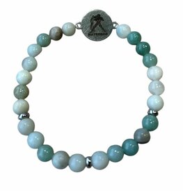 Armband Amazoniet met sterrenbeeld Waterman