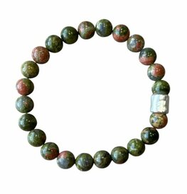 Unakiet natuurstenen heren armband