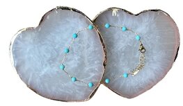 Enkelbandje met Turquoise kralen