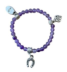 Kinderarmband van natuursteen Amethist