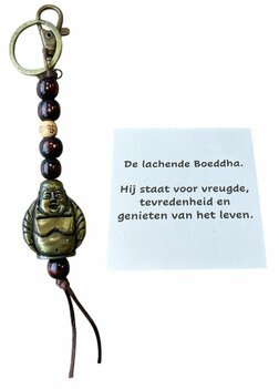 Lachende Boeddha sleutelhanger