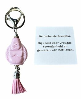 Lachende Boeddha sleutelhanger