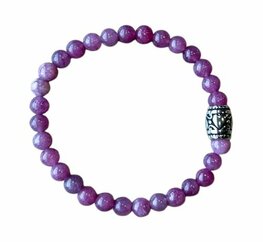 Armband van Lepidoliet met basic kraal