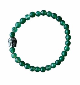 Groene Agaat facet dames armband