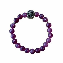 Lepidoliet dames armband met Tree of Life kraal