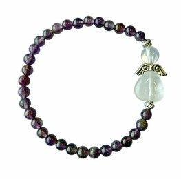 Amethist armband met beschermengel