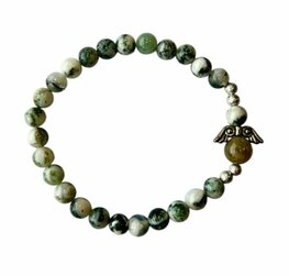 Boomagaat armband met beschermengel