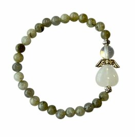 Labradoriet armband met beschermengel