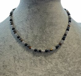 Heren ketting Balanced Power met oa Tijgeroog