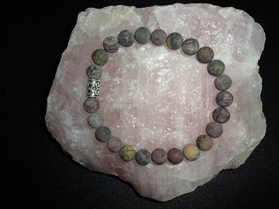 Heren armband Basic Gras Jaspis mat