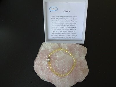 Dames armband Citrien met boeddha kraal