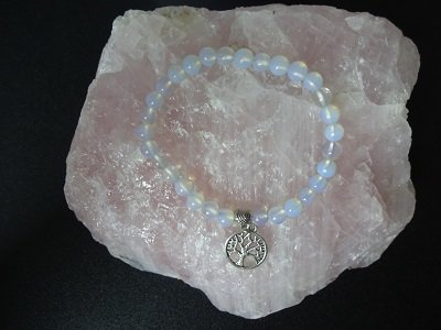 Dames armband Opaliet wit