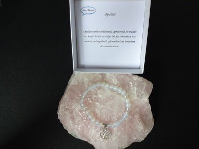 Dames armband Opaliet met tree of life bedel