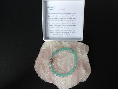 Damesarmband Agaat mintgroen