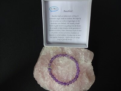 Dames armband Amethist met Engelkralen