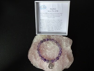 Dames armband Amethist met Tree of Lifebedel