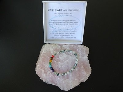 Dames armband Boom Agaat met 7 Chakra stenen