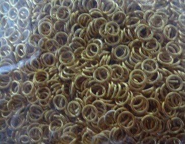 Metalen open ringetjes goudgekleurd 4mm