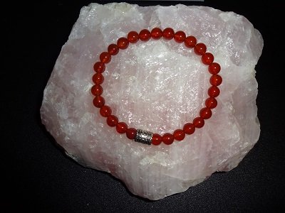 Dames armband Carneool met basic kraal